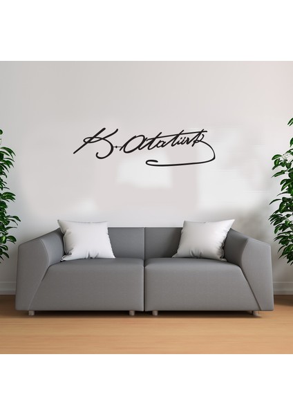 Atatürk Imza Temalı Ahşap Tablo