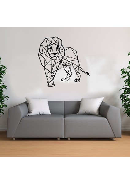 Aslan Geometrik Ahşap Tablo