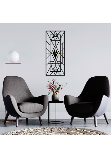 Dikey Kesim Temalı Ahşap Duvar Saati