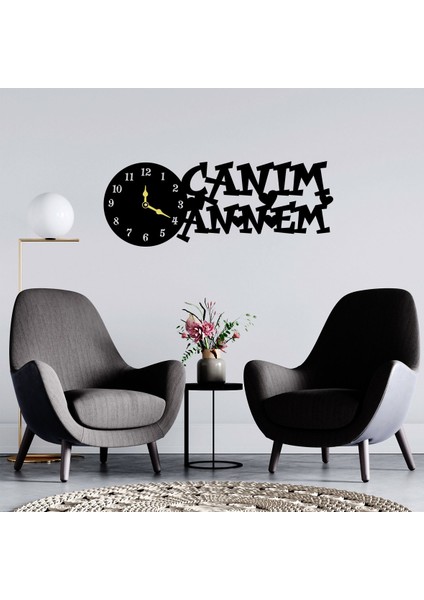 Canım Annem Temalı Ahşap Duvar Saati