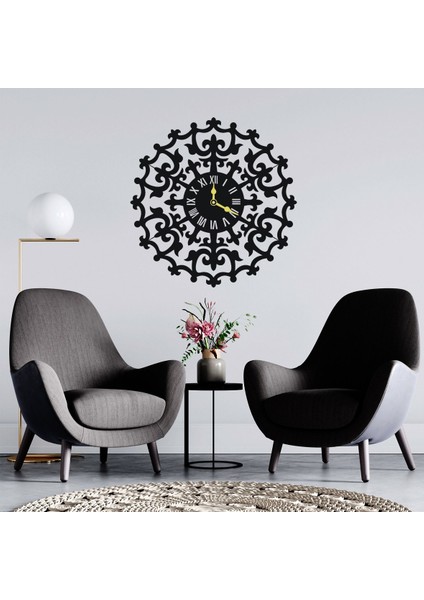 Roma Rakamlı Desenli Duvar Saati
