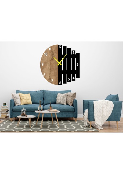 Modern Dekoratif Ahşap Duvar Saati