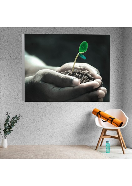 Elle Bitki Yetiştirme Dekoratif Kanvas Tablo fiyatları