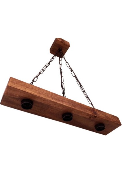 Bfdwood Avize 3'lü Dekoratif Masif Avize