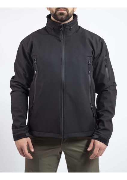 Shellht 04 Softshell Mont Su Rüzgar Geçirmez Su Itici Gizlenebilir Kapüşon