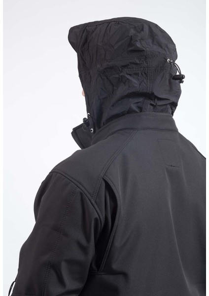 Shellht 04 Softshell Mont Su Rüzgar Geçirmez Su Itici Gizlenebilir Kapüşon