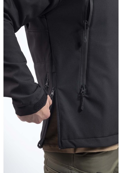 Shellht 04 Softshell Mont Su Rüzgar Geçirmez Su Itici Gizlenebilir Kapüşon