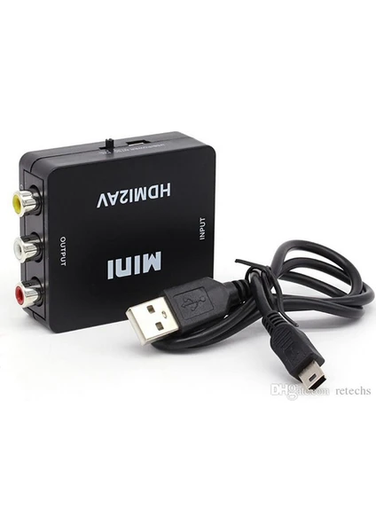 HDMI To Rca Tos Av Çevirici Dönüştürücü Converter 1080P