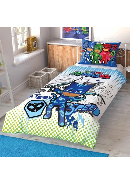 Lisanslı Genç Pj Masks Tek Kişilik Nevresim Takımı