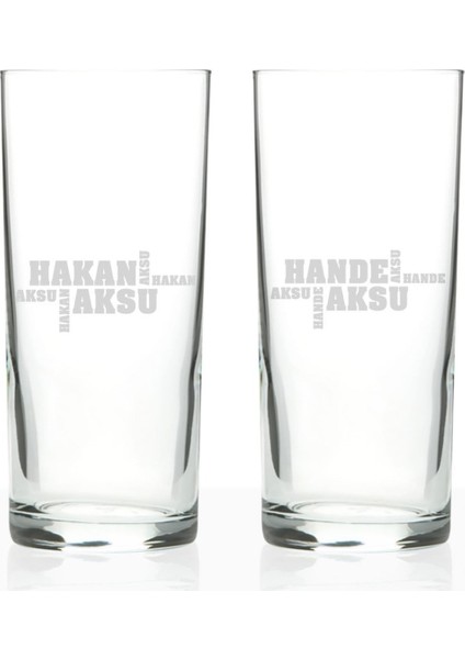 Kişiye Özel 2'li Isimli Rakı Bardağı Seti - 20