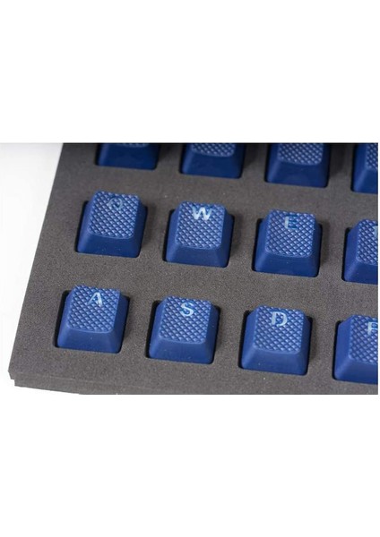 Rubber Gaming Aydınlatmalı Keycaps Set - 18 Keys Rubberized Doubleshot Key Caps (Dark Blue)