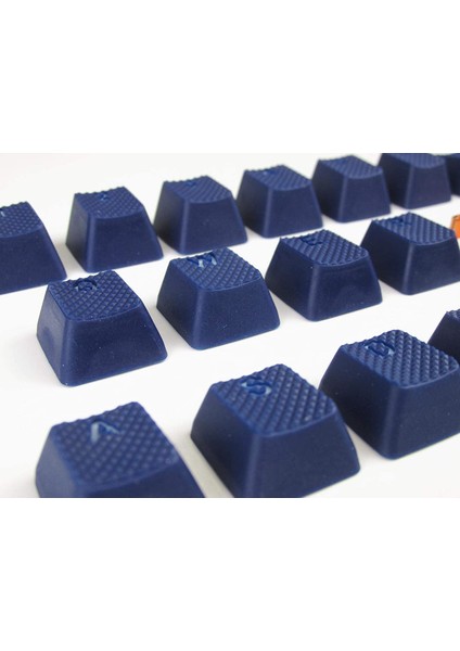 Rubber Gaming Aydınlatmalı Keycaps Set - 18 Keys Rubberized Doubleshot Key Caps (Dark Blue)