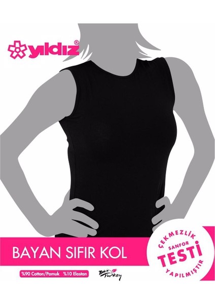 Kadın Likralı Sıfır Kol Atlet 3'lü Paket - 2235-2236-2237