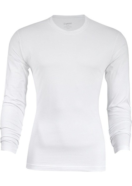 Erkek Modal Uzun Kol Sıfır Yaka Body T-Shirt Atlet - 385-386