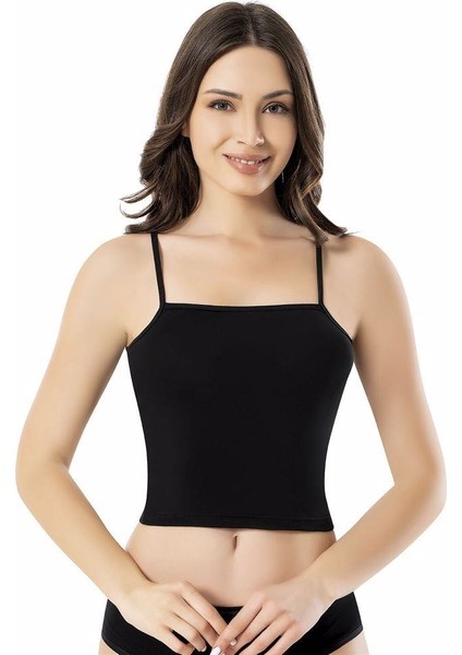Kadın Ip Askılı Büstiyer Crop 1 Adet -6377