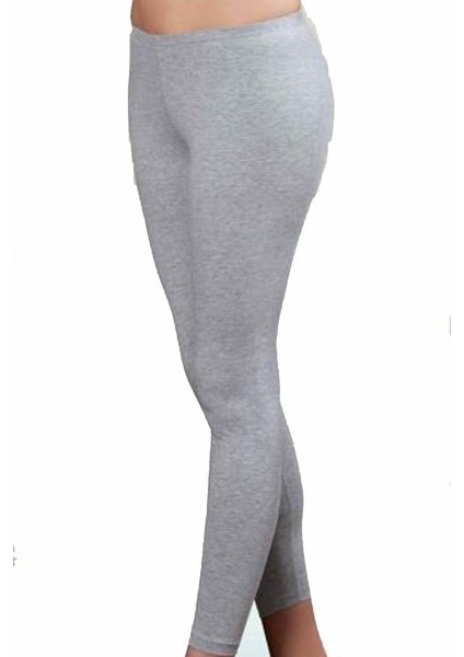 0173 Kadın 2 Adet Penye Uzun Düz Pamuklu Tayt