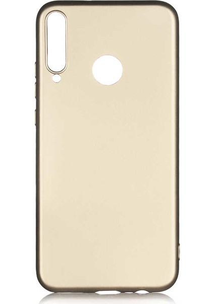- Huawei P40 Lite E - Kılıf Mat Soft Premier Silikon Kapak - Gold - T12983