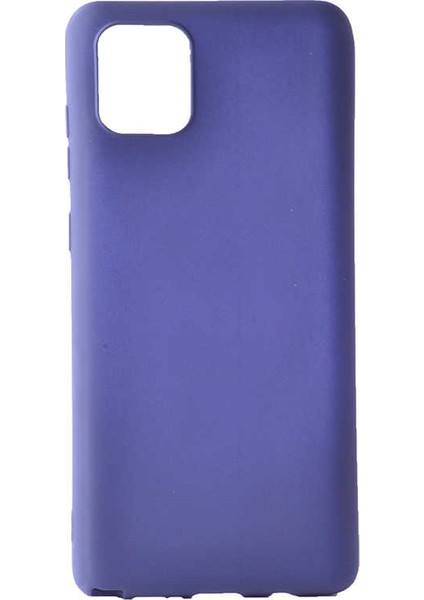 - Samsung Galaxy A91 (S10 Lite) - Kılıf Mat Soft Premier Silikon Kapak - Lacivert - T11342