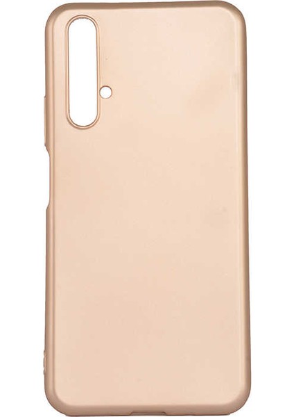 - Huawei Honor 20 - Kılıf Mat Soft Premier Silikon Kapak - Gold - T10112