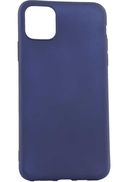 - Apple iPhone 11 Pro Max - Kılıf Mat Soft Premier Silikon Kapak - Lacivert