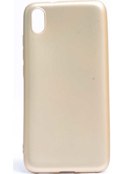- Xiaomi Redmi 7A - Kılıf Mat Soft Premier Silikon Kapak - Gold - T9658