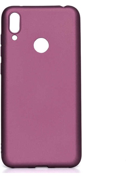 - Huawei Y7 Prime 2019 - Kılıf Mat Soft Premier Silikon Kapak - Mürdüm - T7636