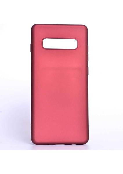 - Samsung Galaxy S10 Plus - Kılıf Mat Soft Premier Silikon Kapak - Mürdüm - T7563