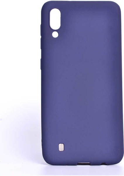 - Samsung Galaxy M10 - Kılıf Mat Soft Premier Silikon Kapak - Lacivert - T7558