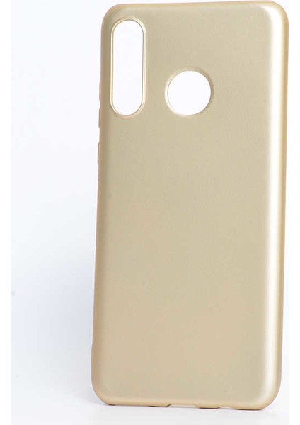 - Huawei P30 Lite - Kılıf Mat Soft Premier Silikon Kapak - Gold - T7866