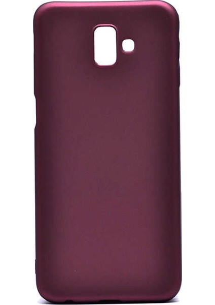 - Samsung Galaxy J6 Plus - Kılıf Mat Soft Premier Silikon Kapak - Mürdüm - T6384