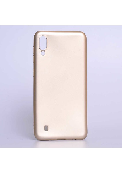 - Samsung Galaxy M10 - Kılıf Mat Soft Premier Silikon Kapak - Gold - T7558