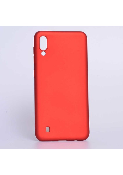 - Samsung Galaxy M10 - Kılıf Mat Soft Premier Silikon Kapak - Kırmızı - T7558