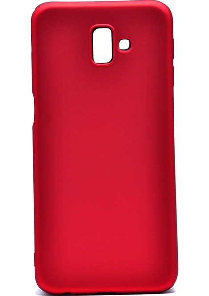 - Samsung Galaxy J6 Plus - Kılıf Mat Soft Premier Silikon Kapak - Kırmızı - T6384