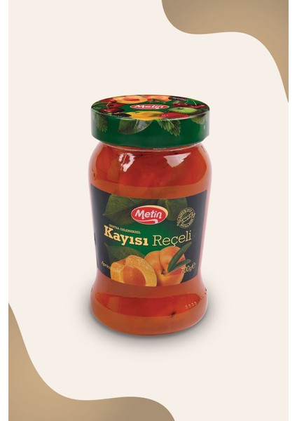 Metin 700 Gr Kayısı Reçeli Cam Kavanoz