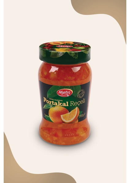 Metin 700 Gr Portakal Reçeli Cam Kavanoz