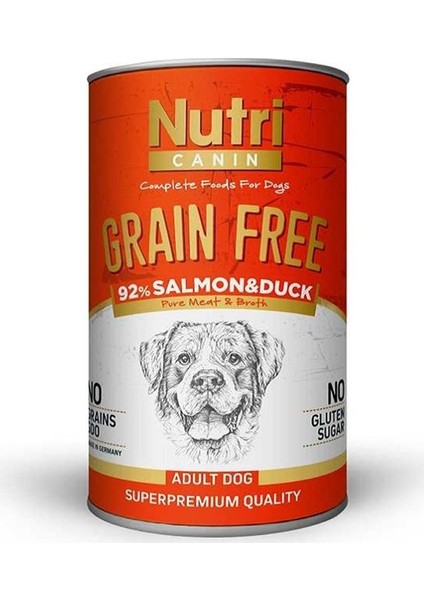 Nutri Canine Tahılsız Somonlu Ördekli Köpek Konservesi 400 gr
