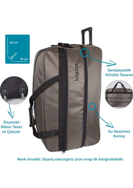 Tekerlekli Genişleyebilir Kabin Boy Seyahat Valizi Gri indirimleri