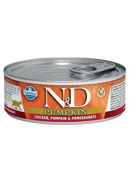 N-D Balkabağı ,tavuk ,nar Yetişkin Kedi 6X80G Avantaj Paketi