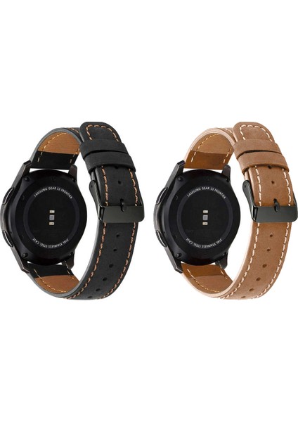 Huawei Honor Magic 2 Uyumlu 46MM 22MM Deri Kordon - Kahverengi
