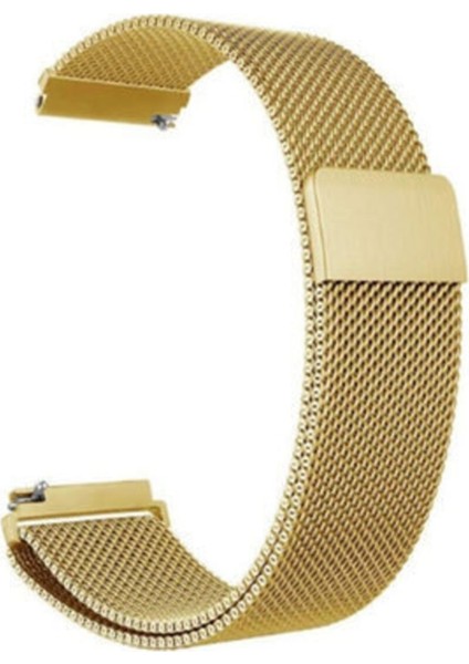 Samsung Gear S2 Uyumlu 20MM Metal Kordon - Gold