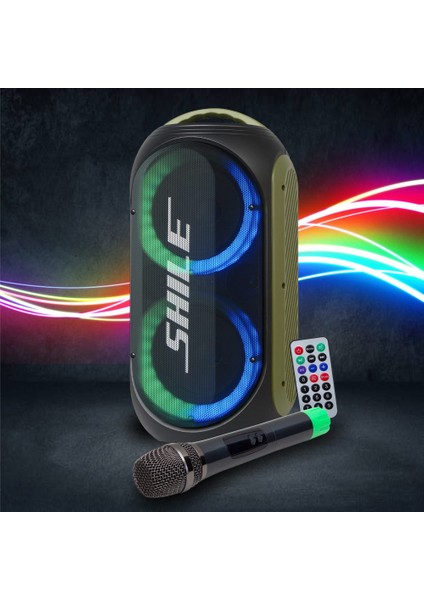 SL-2019A El Mikrofonlu-Kumandalı Usb/sd/bt Işıklı Taşınabilir Amfili Hoparlör fırsatları