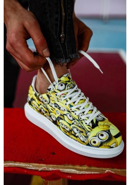 Imershoes Digital Baskı Erkek Sneaker Spor Ayakkabı Yüksek Taban