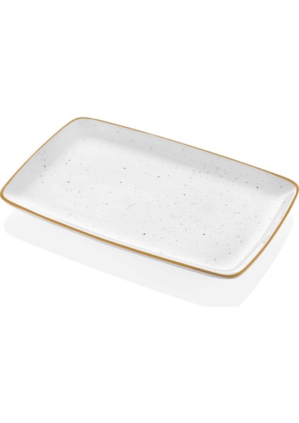 Dots Dikdörtgen Servis - 34 x 25 cm - Sarı