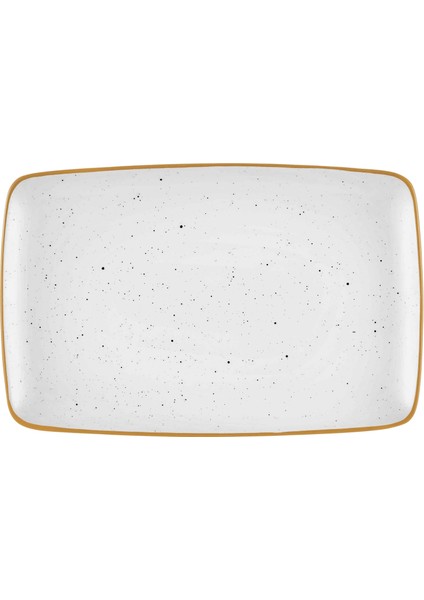 Dots Dikdörtgen Servis - 34 x 25 cm - Sarı fiyatları