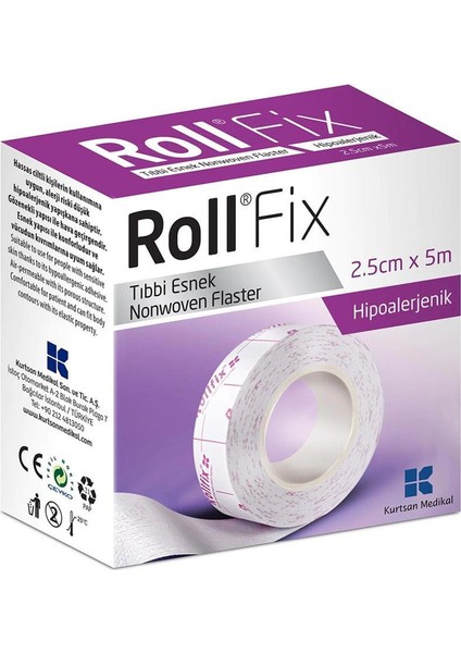 Roll Fix 2.5X5 M Hipoalerjenik Esnek Fix Flaster