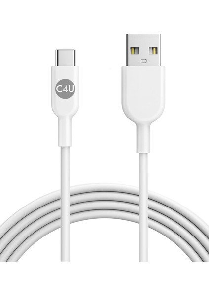 C4U USB to Type-C PD 40W Data ve Şarj Kablosu 1 metre - Beyaz