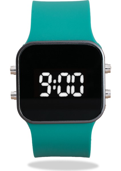 Petrol Yeşili Silikon Kordonlu Unisex Bayan Kol Saati ST-303953