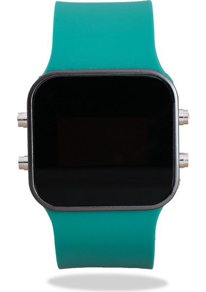 Petrol Yeşili Silikon Kordonlu Unisex Bayan Kol Saati ST-303953 fiyatları