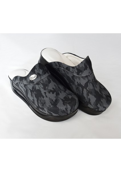 Kamuflaj Desen Siyah Taban Kapalı Airmax Bayan Sabo Terlik fiyatları