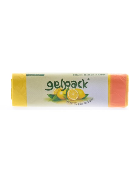 Büzgülü Limon Kokulu Orta Boy Çöp Torbası 55X60 cm